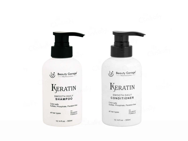 Keratin Smooth Daily Shampoo + Conditioner Combo